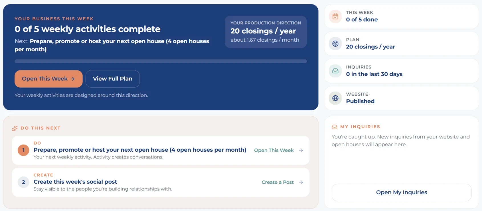 Hombrax Plan screen